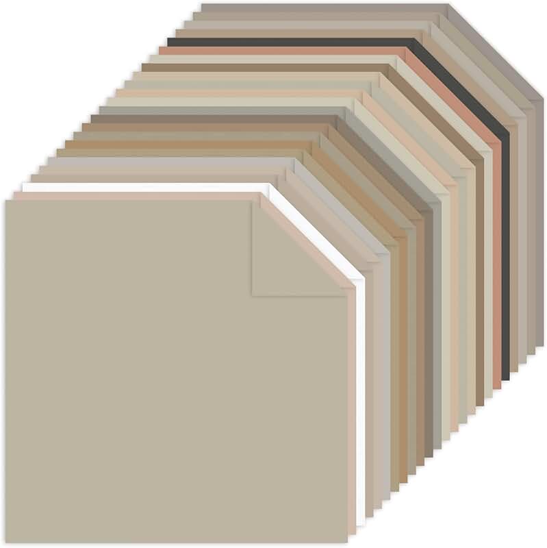 48 Sheets of Earth Tones 12x12 Cardstock in 24 Colors