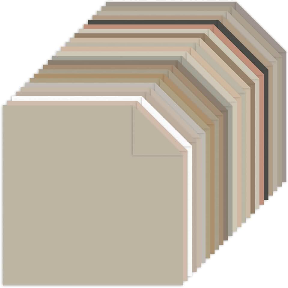48 Sheets of Earth Tones 12x12 Cardstock in 24 Colors