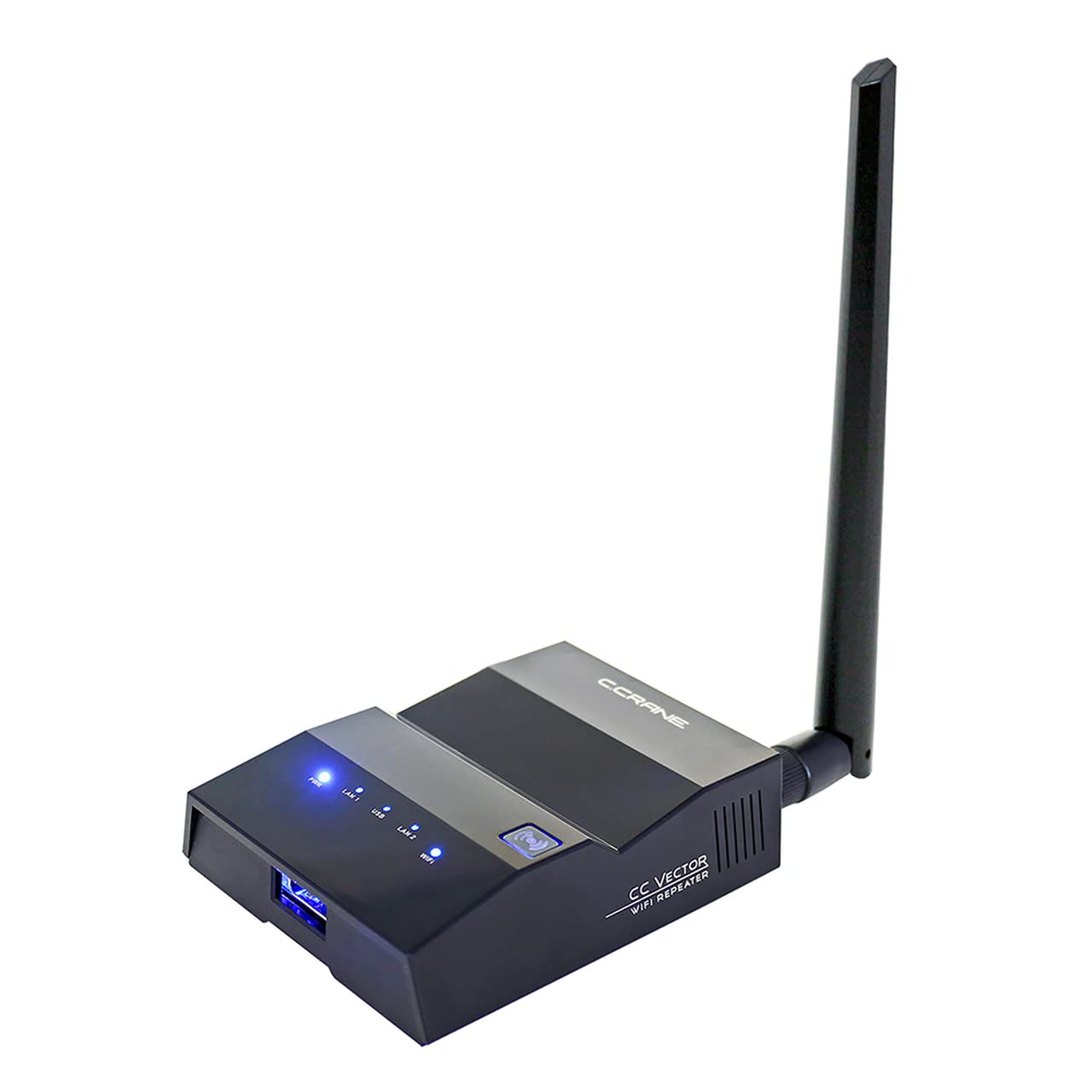 CC Vector RV Long Range WiFi Repeater System 2.4 GHz- Extends Distant WiFi to All Devices in Your RV, Boat or Big Rig