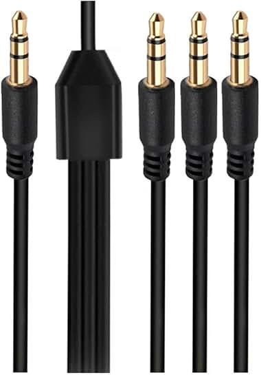 Audio Splitter Cable 1.64FT 3.5mm 1 Male to 3 Male