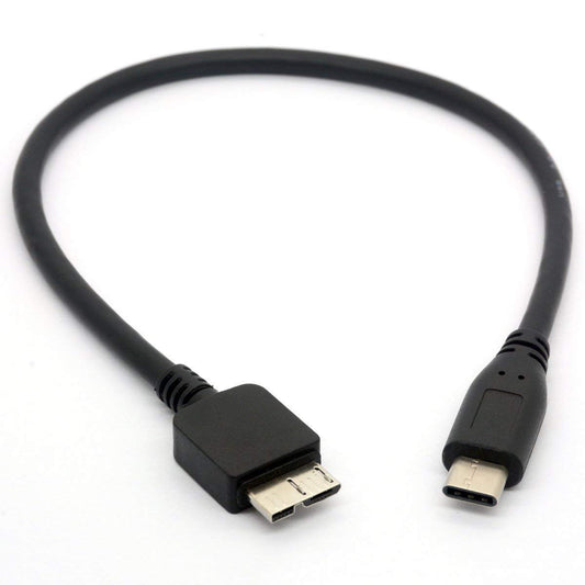 USB C to Micro USB Cable for Hard Drive, 30 cm