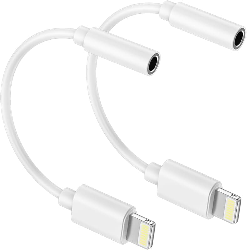 Lightning to 3.5 mm headphone adapter, 2-pack