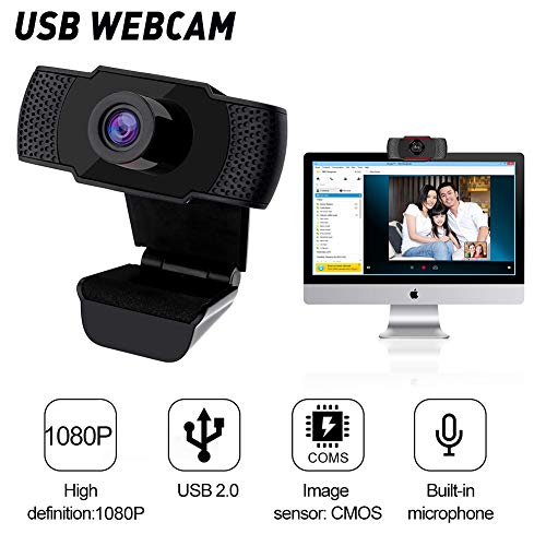 1080P HD Webcam,Built-in Dual Microphones, Streaming Computer Web Camera USB 2.0 Computer Camera for PC Laptop Desktop Video Calling, Conferencing