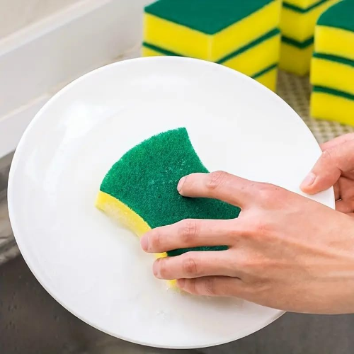 MODAIO-10pcs Kitchen Cleaning Sponge, Cutlery Eco-Friendly Anti-Scratch, Scrub Sponge