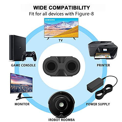 TV Power Cord 12Ft for Samsung LG Sony Insignia TCL Roku Sharp Toshiba 2 Prong 7A 125V Ac Power Cord (IEC320 C7 to Nema 1-15P) UN40N5200AFXZA UN65KS8000FXZA UN40J5200AFXZA 43UH6100 Power Cable