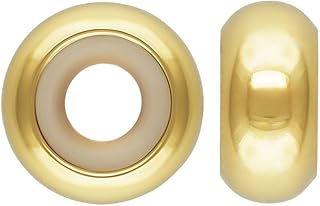 2pcs 14K Gold Filled Rubber Charm Bead Holders