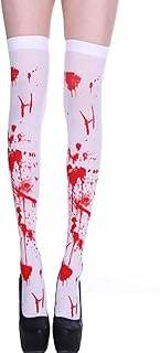 Blood Spattered Halloween Knee High Socks for Women and Girls