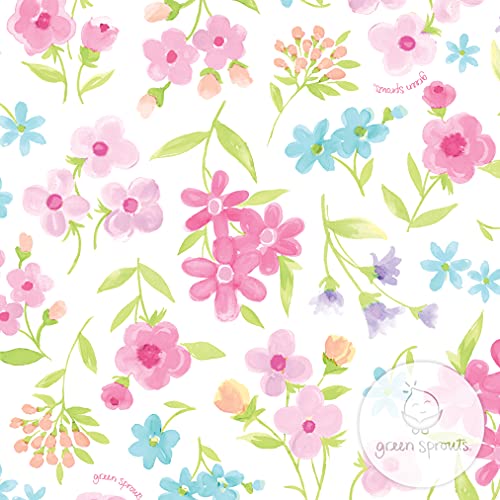 by green sprouts baby girls Pull-up Reusable and Toddler Swim Diaper, White Flower Bouqet, 0-6 Month US