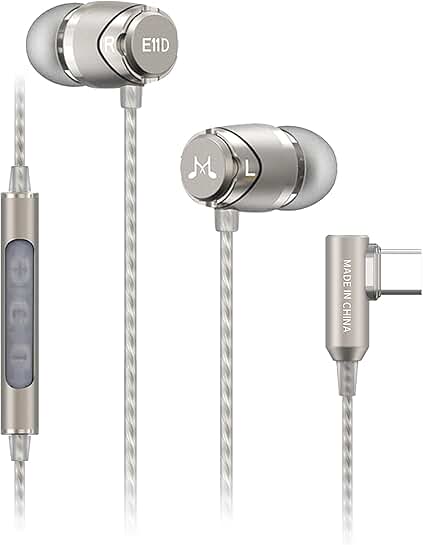 Digital USB-C Earbuds with Microphone and HiFi Stereo Sound