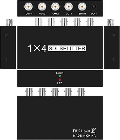 One Input to Four SDI Video Splitter