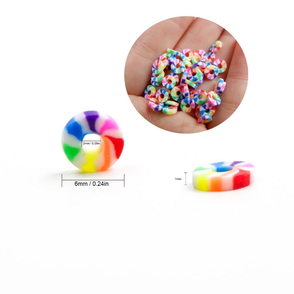 1150 Black and White Clay Beads for DIY Jewelry Making