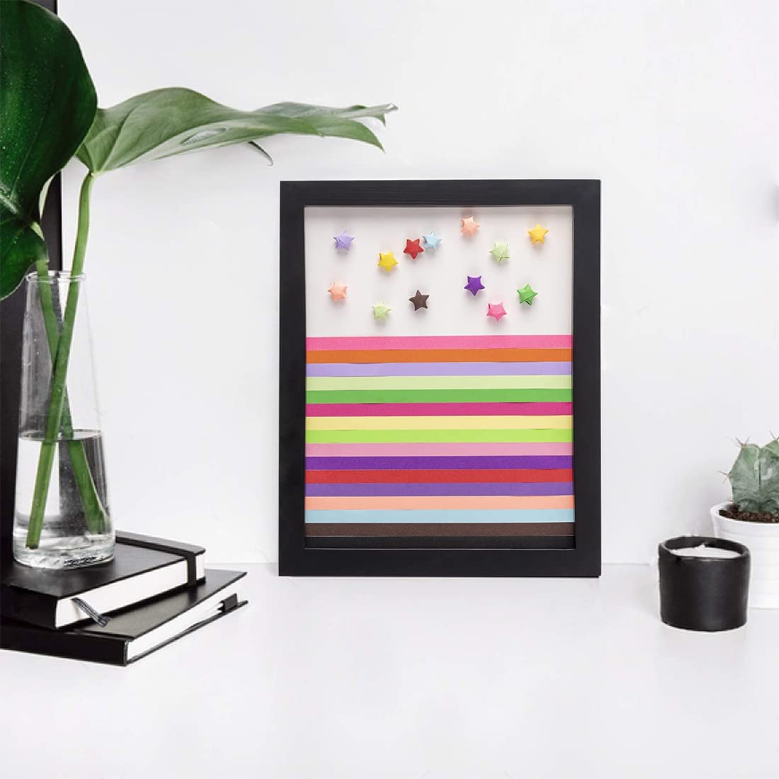 Double-Sided Origami Paper Strips 2700 Sheets 16 Colors