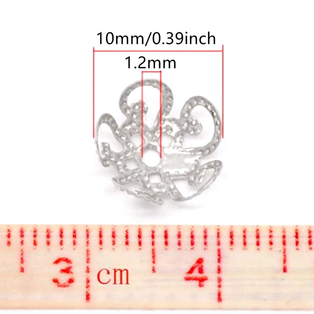 500pcs 11mm gold-tone flower bead caps for jewelry making