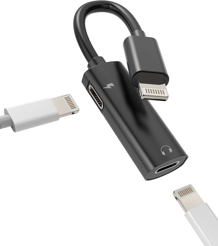 Dual Lightning Audio and Charging Adapter