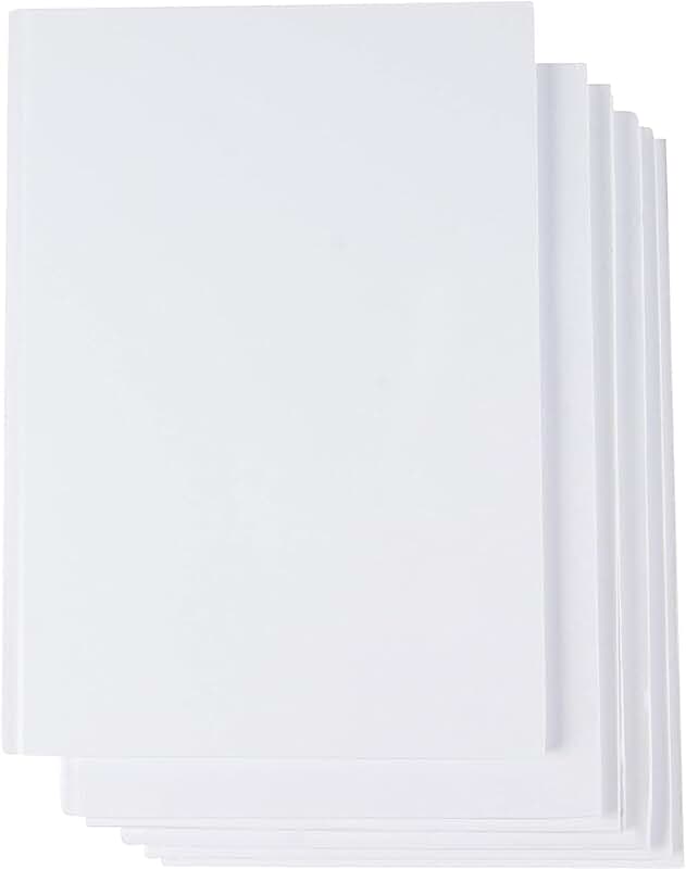 Six White Hardcover Blank Books for Kids to Write Stories