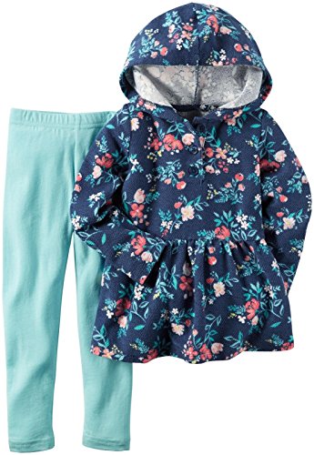 Baby Girls' 2 Pc Playwear Sets 239g237, Navy Floral, NB