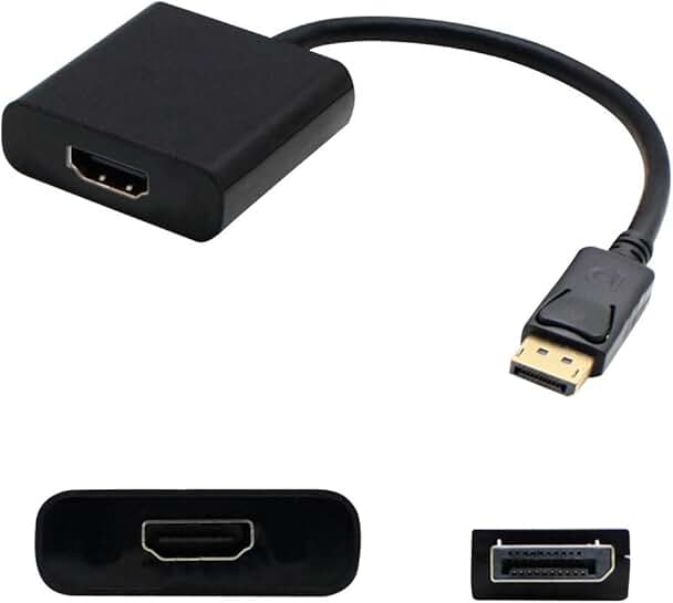 Five 8-inch DisplayPort to HDMI adapters