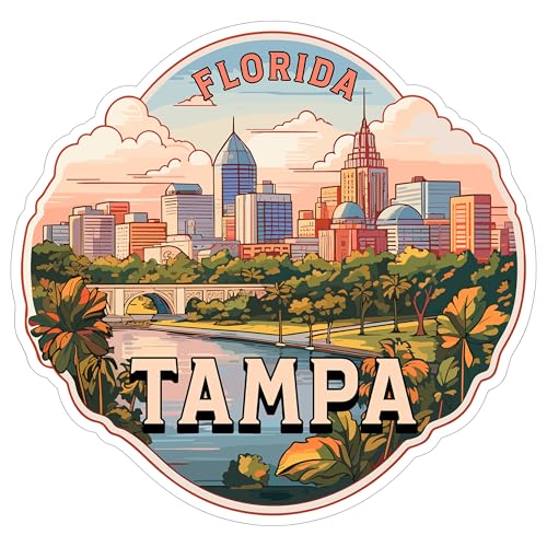 Tampa Florida 4-Inch City Travel Sticker