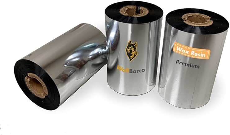 12 Rolls of 2.24" x 361' Wax/Resin Thermal Transfer Ribbons