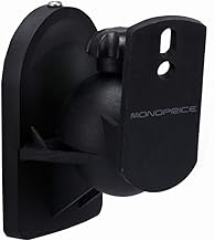 Pair of black low-profile speaker wall mounts