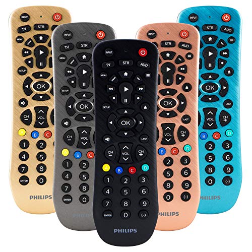 Universal remote for multiple devices, black, 3-device
