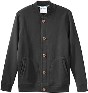 Men's Bomber Jacket with Magnetic Buttons