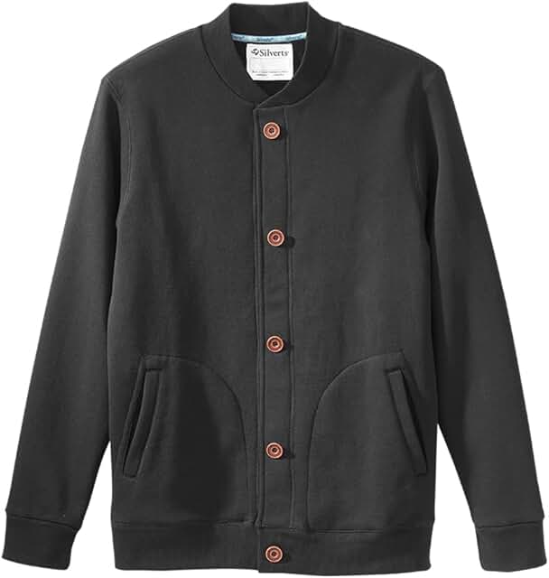 Men's Bomber Jacket with Magnetic Buttons