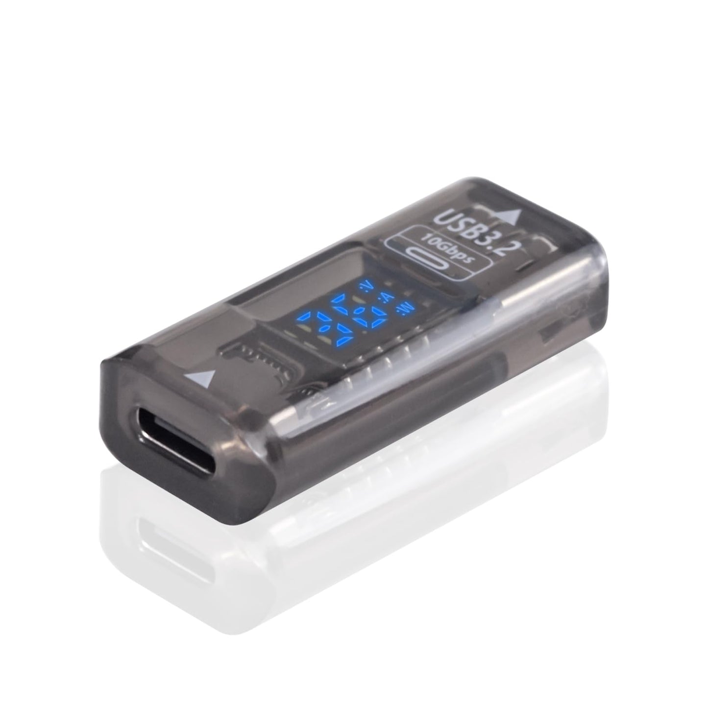 USB C to USB Female Adapter with LED Display