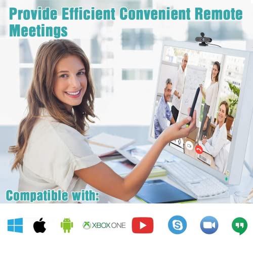 Webcam 1080p HD Computer Camera with Microphone Plug and Play USB Computer Web Camera for Calls, Video Conferencing, Live Streaming, with Privacy Shutter and Tripod,Web Cam for PC/Desktop