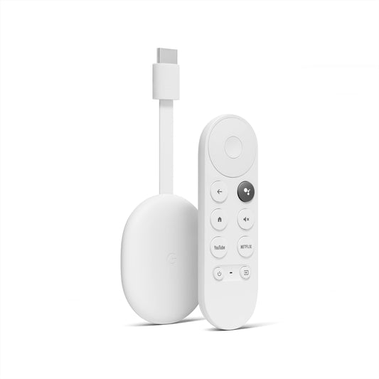 Chromecast with TV for streaming in 4K HDR, voice search, snow