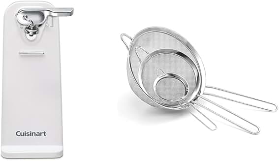 Electric Can Opener and Mesh Strainer Set