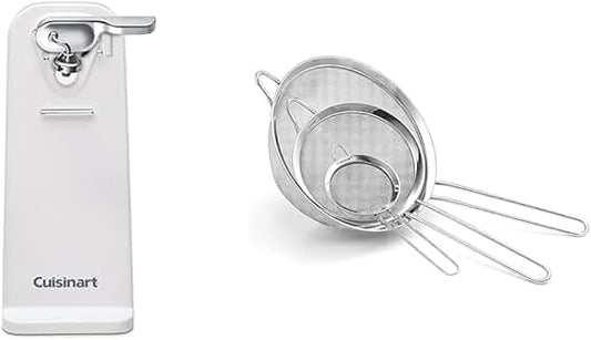 Electric Can Opener and Mesh Strainer Set