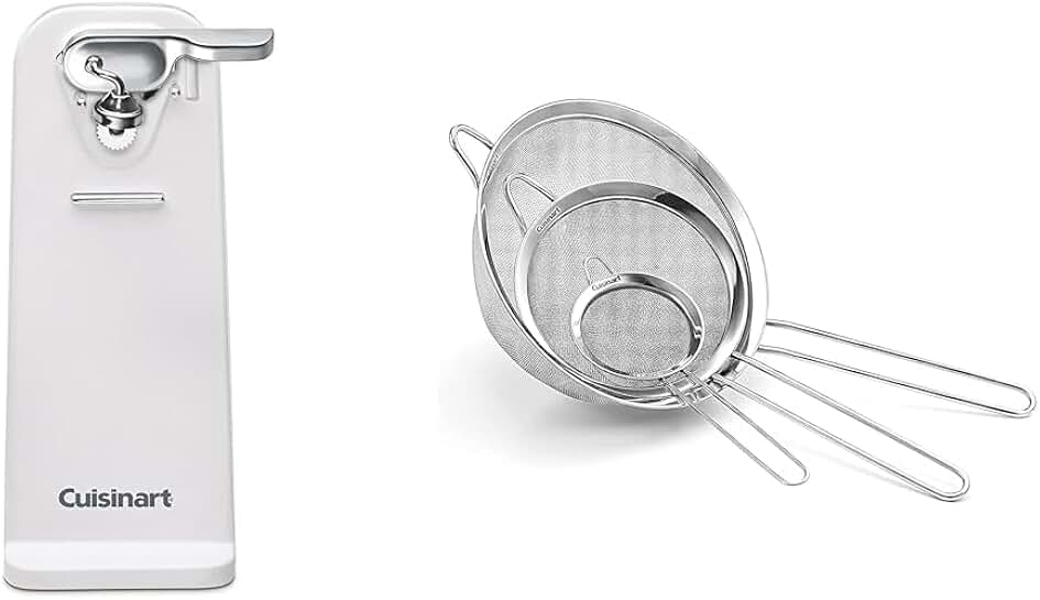 Electric Can Opener and Mesh Strainer Set