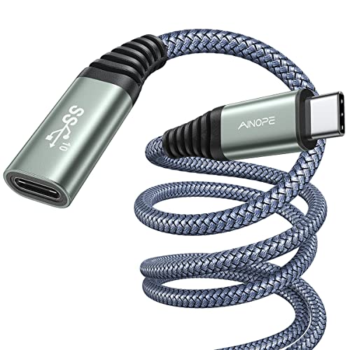 USB C Extension Cable 2M Nylon Braided 100W Fast Charging