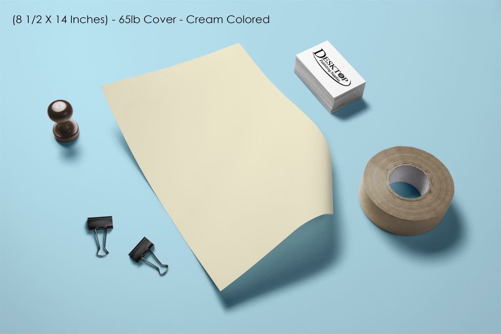 Cream Colored 100 Sheet Card Stock, 8.5 x 14 Inches