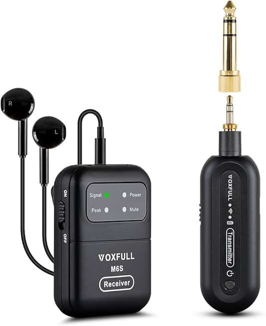 Wireless In-Ear Monitor System with Transmitter and Receiver
