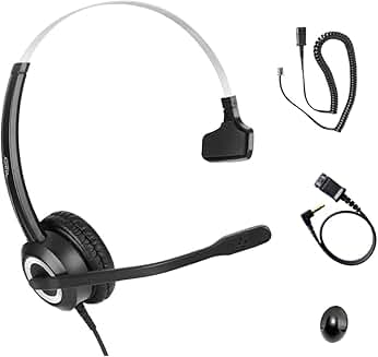 Noise Cancelling Phone Headset with Microphone