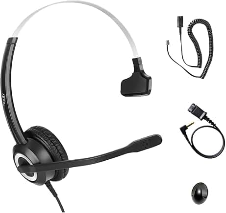 Noise Cancelling Phone Headset with Microphone