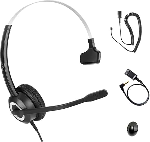 Noise Cancelling Phone Headset with Microphone