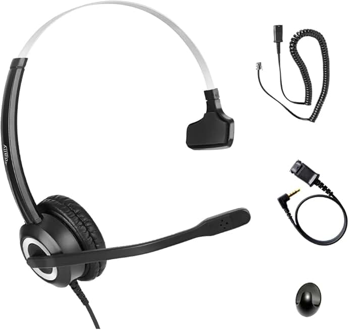 Noise Cancelling Phone Headset with Microphone