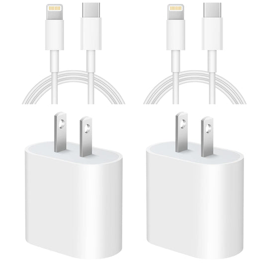 iPhone 14 13 12 Fast Charger [Apple MFi ] 2-Pack USB C Wall Charger 20W PD Adapter with 6FT Fast Charging Cable Compatible iPhone 14/14 Pro/14 Pro Max/14 Plus/13/12/11/Xs Max/XR/X, iPad