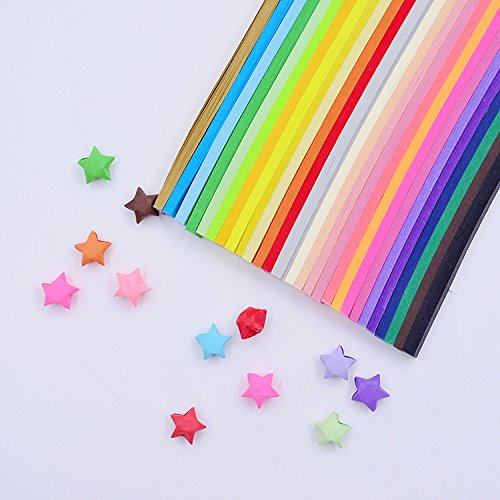Rainbow Starburst Origami Strips - 540pcs, 27 Colors