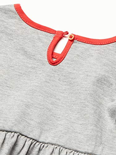 Sesame Street Baby Girls Multi Character Long Sleeves Pullover Infant Dress, Grey, 0-3 Months