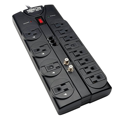 TLP1208TELTV 12 Outlet Surge Protector Power Strip, 8ft Cord