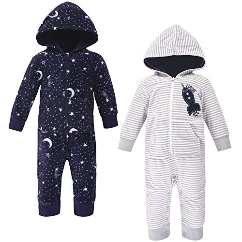 Fleece Union Suits 2pk, Spaceship, 3-6 Months  6M