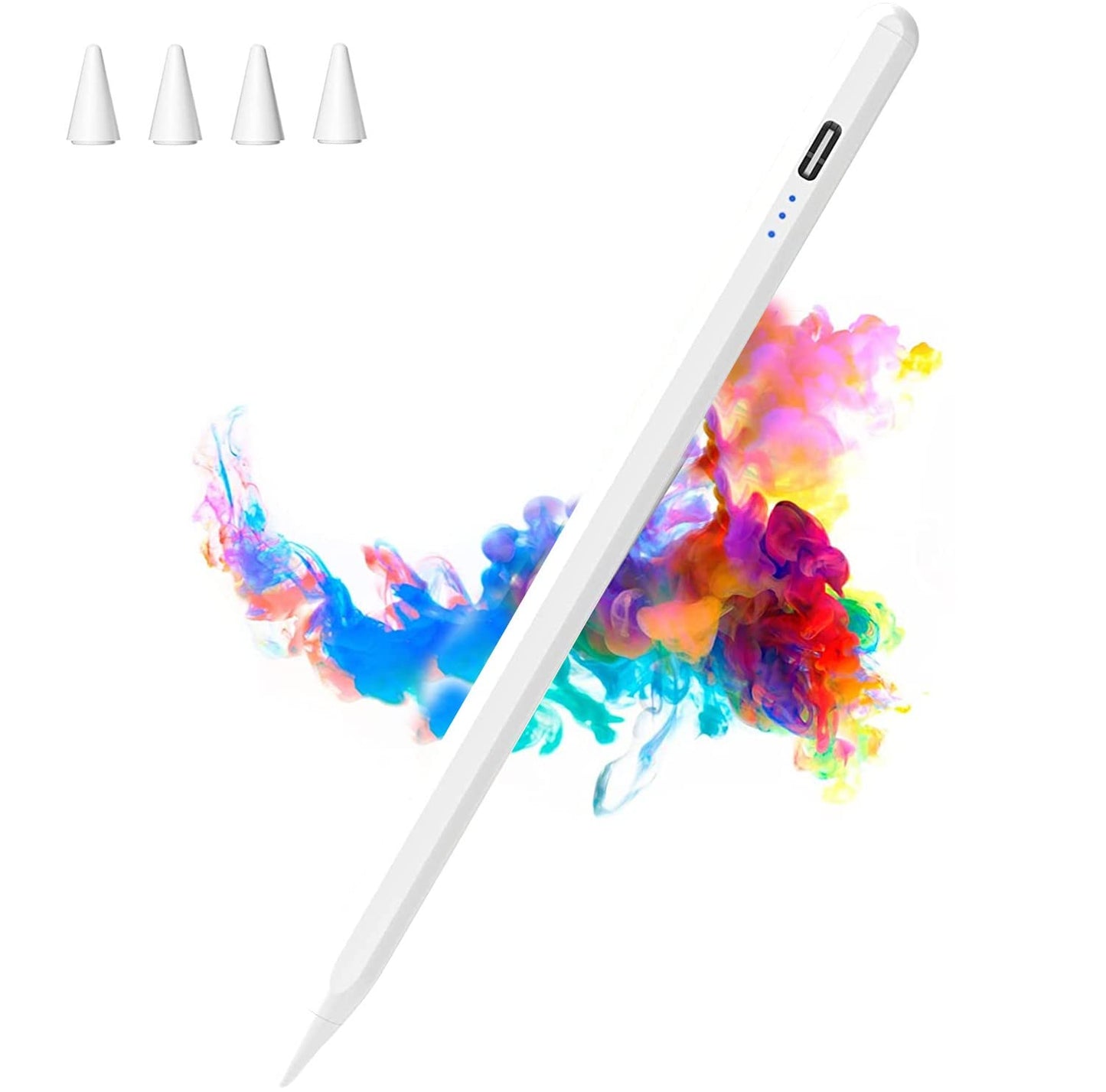 Stylus Pen for iPad, Stylus Pencil for (2018-2022) iPad Pro 11/12.9, iPad 9th/8th/7th/6th Gen, iPad Air 5th/4th/3rd Gen, iPad Mini 6th/5th Gen for iPad Accessories Magnetic Stylus Pen with 4 Pen Heads