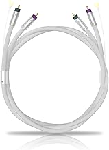 3ft Silver Shielded RCA Audio Cable for Turntables
