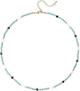 Turquoise Beaded Choker Necklace for Women