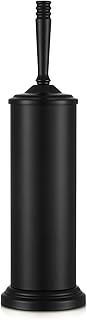 Black stainless steel toilet brush with holder