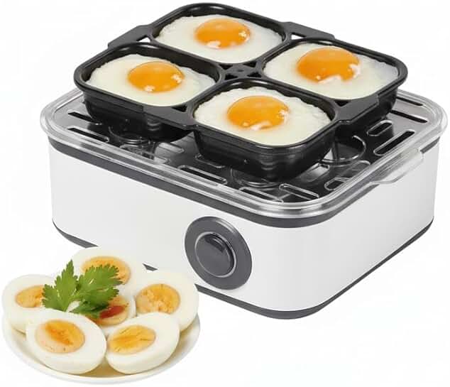 Electric Egg Cooker with 4 Poaching Cups
